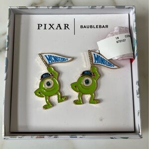 Pixar BaubleBar Mike Wazowski Monsters University Earrings